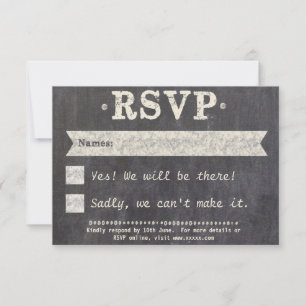 Tying The Knot Chalkboard Gay RSVP Card