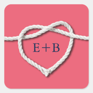 Tying the Knot Coral Sticker