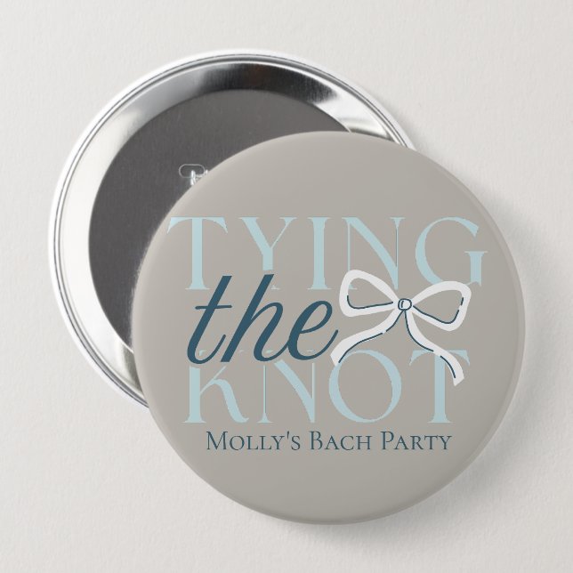 Tying the Knot – Elegant Minimalist Wedding Design 10 Cm Round Badge (Front & Back)
