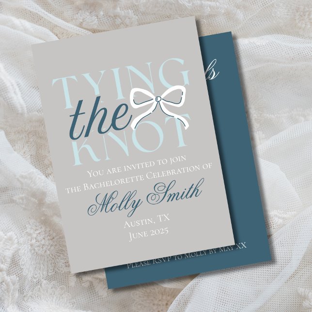 Tying the Knot – Elegant Minimalist Wedding Design Invitation (Tying the Knot invite with modern serif font – perfect for engagement or bridal celebrations!)