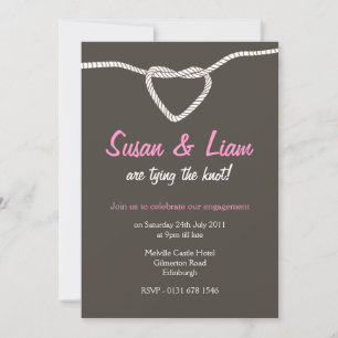 Tying the Knot Engagement Party -pink Invitation