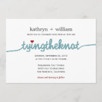 Tying the Knot Modern Wedding Invitation