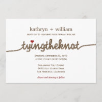 Tying the Knot Modern Wedding Invitation