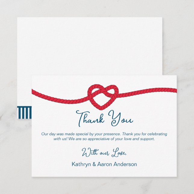 Tying the Knot Nautical Thank You (Front/Back)