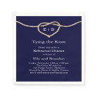 Tying the Knot Navy Rehearsal Dinner Invitation