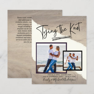 Tying The Knot - Photo Engagement Party Invitation
