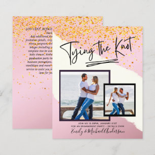 Tying The Knot - Photo Engagement Party Invitation