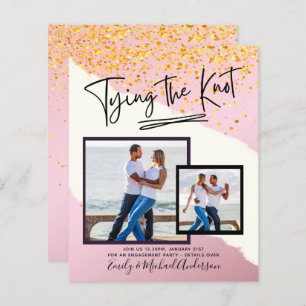 Tying The Knot - Photo Engagement Party Invitation