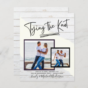 Tying The Knot - Photo Engagement Party Invitation