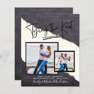 Tying The Knot - Photo Engagement Party Invitation