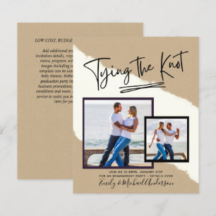 Tying The Knot - Photo Engagement Party Invitation