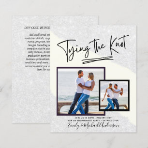 Tying The Knot - Photo Engagement Party Invitation