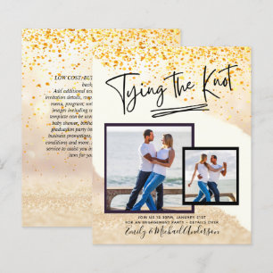 Tying The Knot - Photo Engagement Party Invitation