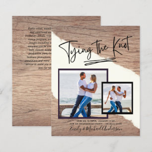 Tying The Knot - Photo Engagement Party Invitation