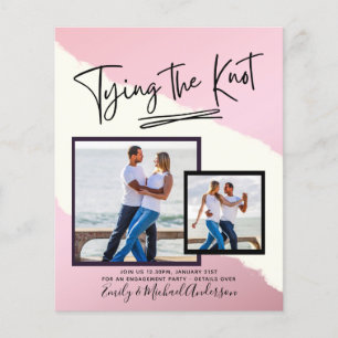 Tying The Knot - Photo Engagement Party Invitation Flyer