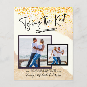 Tying The Knot - Photo Engagement Party Invitation Flyer