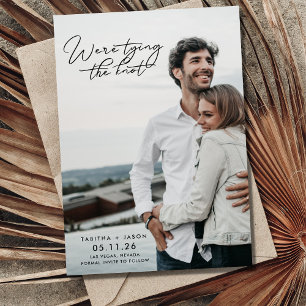 Tying the Knot Photo Wedding Save the Date Invitation