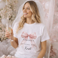 Tying the knot pink bow pearls Bachelorette