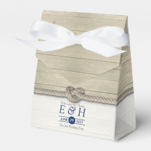 Tying The Knot Rustic Beach Wedding Favour Box