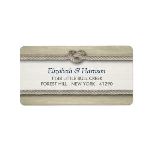 Tying The Knot Rustic Beach Wedding Label