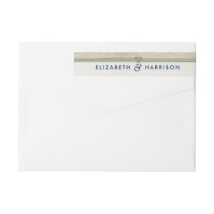 Tying The Knot Rustic Beach Wedding Wrap Around Label