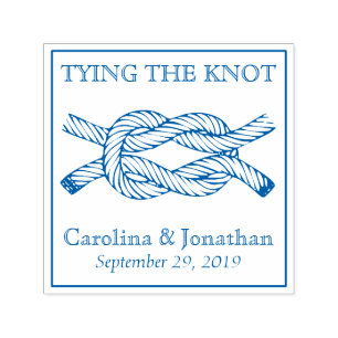 Tying the Knot Self-Inking Wedding Announcement Stamp