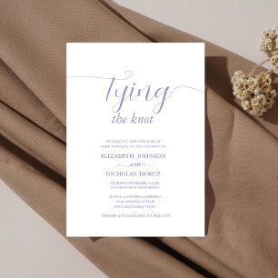  tying the knot simple wedding invitation template