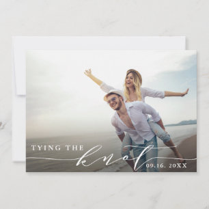 Tying the Knot Wedding Save the Date Photo Card
