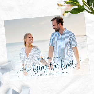 Tying The Knot Wedding Save The Date Photo Postcard