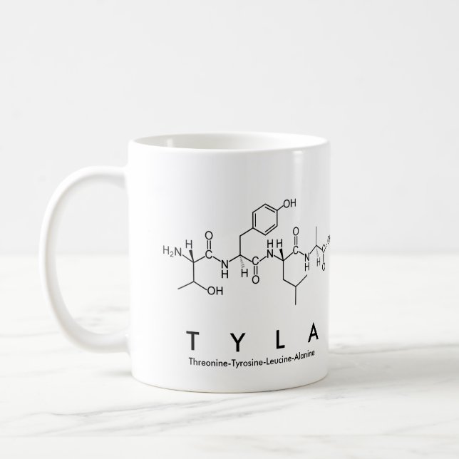 Tyla peptide name mug (Left)