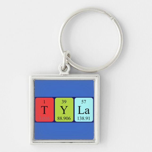 Tyla periodic table name keyring (Front)