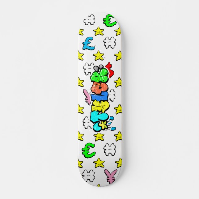 Tyler Graffiti Custom Personalised Skateboard (Front)
