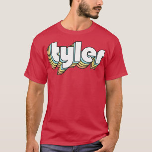 Tyler Retro Rainbow Typography Faded Style T-Shirt