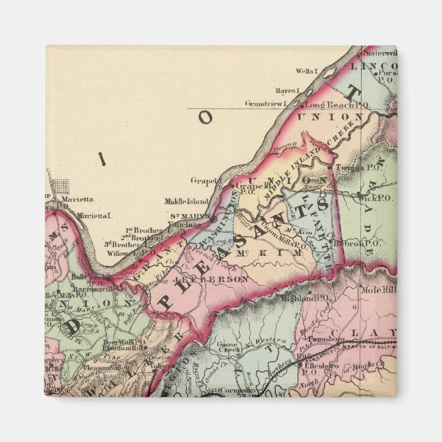 Tyler, Ritchie, Pleasants, Wood, Wirt counties Magnet (Front)