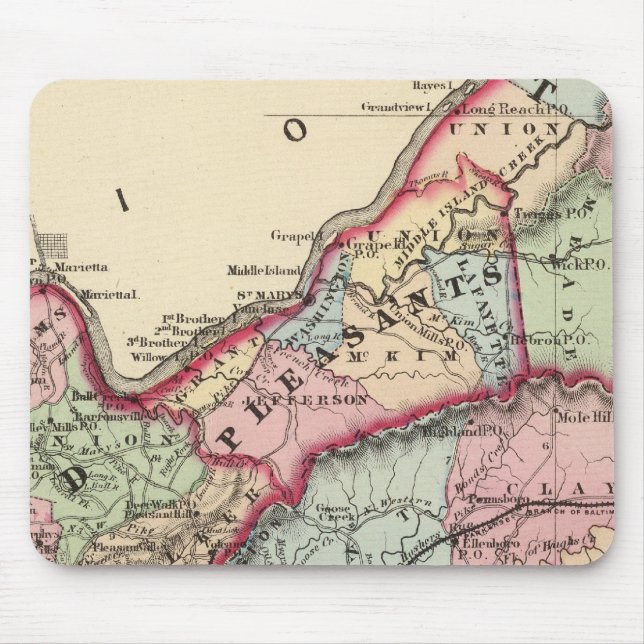 Tyler, Ritchie, Pleasants, Wood, Wirt counties Mouse Mat (Front)