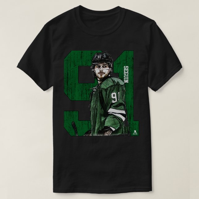 Tyler Seguin Dallas Sketch 91 TShirt 1 (Design Front)