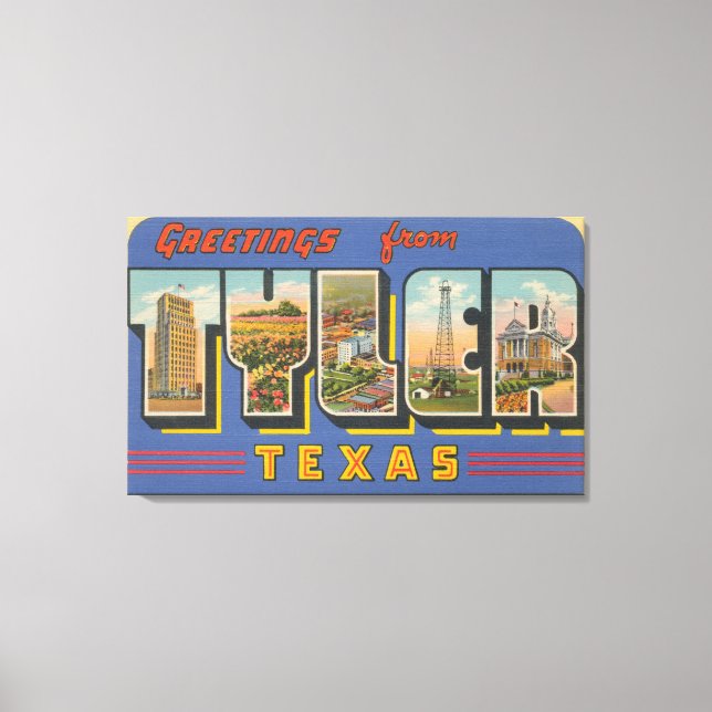 Tyler, TexasLarge Letter ScenesTyler, TX Canvas Print (Front)