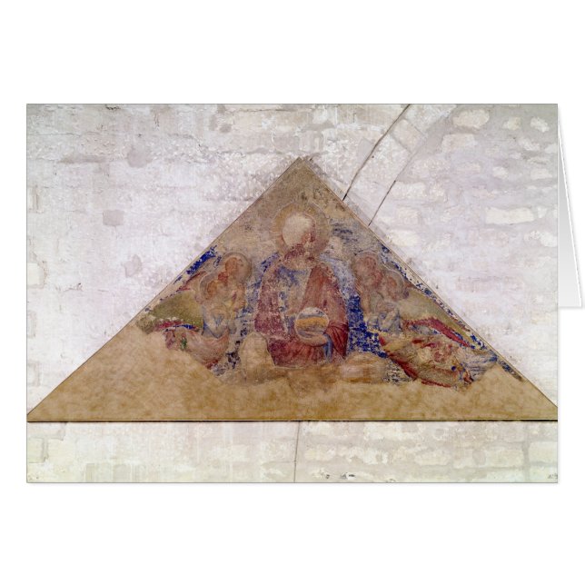 Tympanum depicting the Saviour Blessing, 1341 (Front Horizontal)