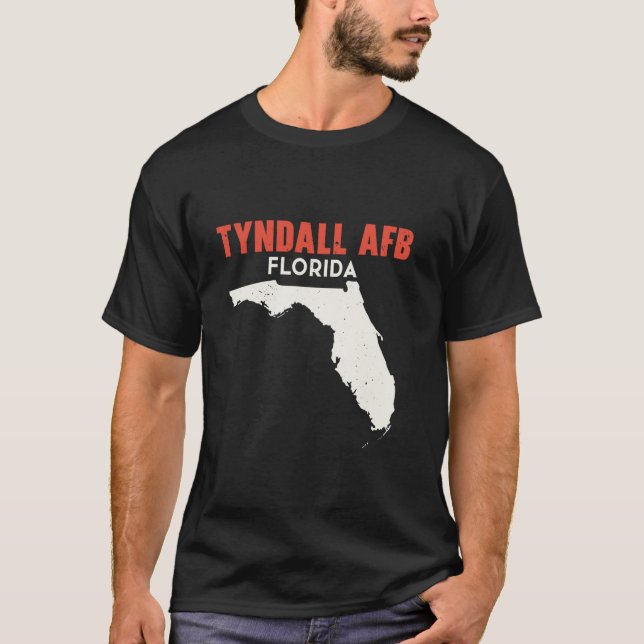 Tyndall AFB Florida USA State America Travel Flori T-Shirt (Front)