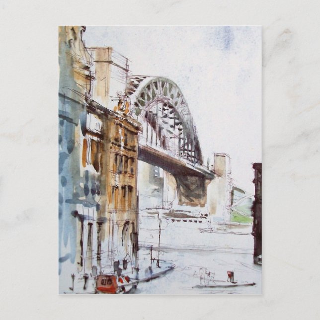 Tyne Bridge from Dean Street Post Card (Front)