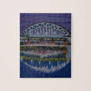 Tyne Bridges at night Jigsaw Puzzle