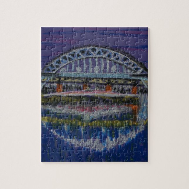 Tyne Bridges at night Jigsaw Puzzle (Vertical)