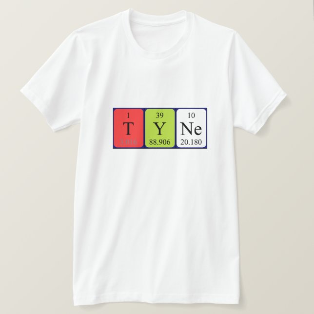 Tyne periodic table name shirt (Design Front)