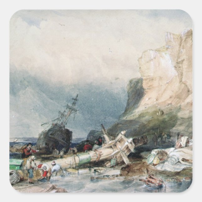 Tynemouth Castle, Tyne and Wear, with Wreck Square Sticker (Front)