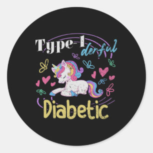Type 1 Derful T1d Diabetes Classic Round Sticker