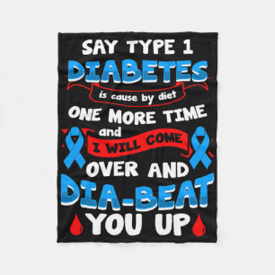 Type 1 Diabetes Awareness 1 Fleece Blanket