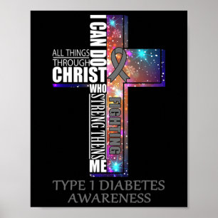 Type 1 Diabetes Awareness - Christmas Gift  Poster