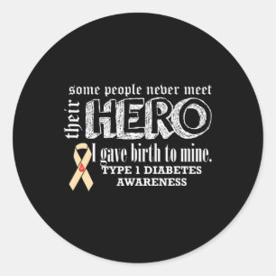 Type 1 Diabetes Awareness Classic Round Sticker
