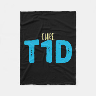 Type 1 Diabetes Awareness - Cure Tid Diabetes  Fleece Blanket