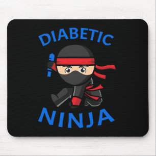 Type-1 Diabetes Awareness Diabetic Ninja T1d Kids Mouse Mat